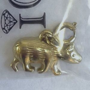 Diamonds International Bear Gold Tone Charm for Charm Bracelet